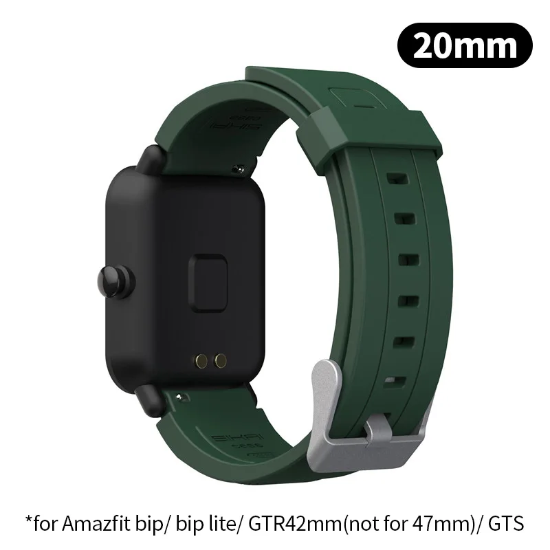 for GTR 42mm bip Для Amazfit bip GTR 42 мм 47 мм GTS Смарт-часы ремешок SIKAI сменный ремешок для xiaomi huami bip lite midong браслет 20 22 мм - Color: for GTR 42mm bip