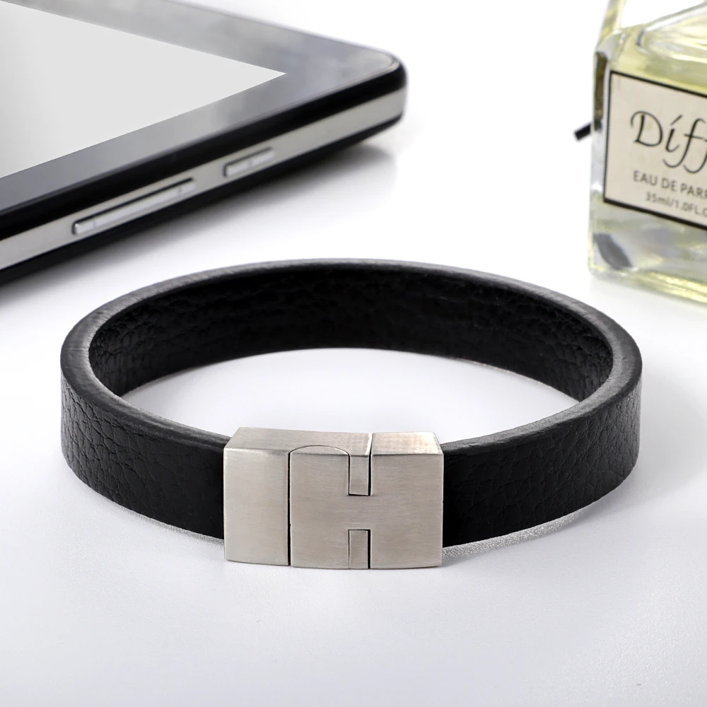 Новое поступление кожаный браслет для женщин и мужчин с металлической пряжкой