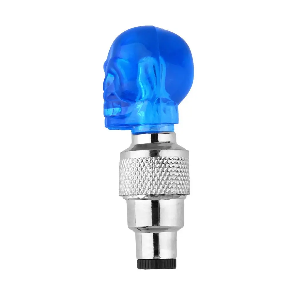Колпачок клапана в форме черепа светодиодная лампа для колес цветные