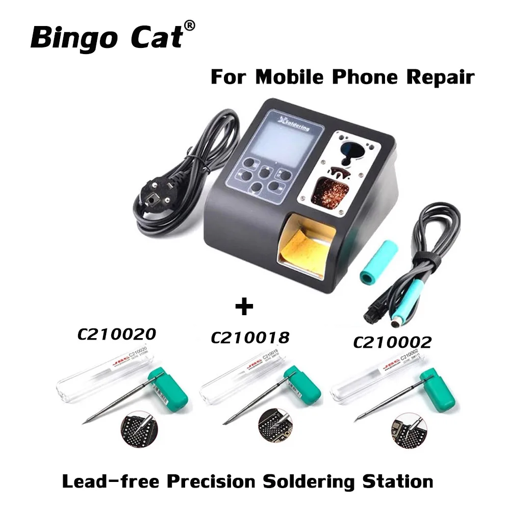 

Xsoldering Lead-free Soldering Station 200W 2.5S Rapid Heating Table With JBC C210-018/C210-020/C210-002 Soldering Iron Tip