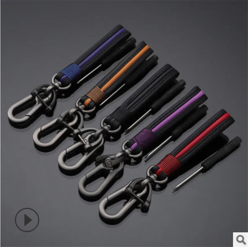 

Fashion PU Leather Keychain Business Gift Leather Key Chain Men Women Car Key Strap Waist Wallet Keyrings Gift 2021