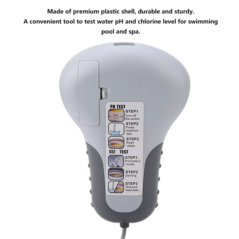 

2 In 1 Water Quality Ph And Chlorine Level Cl2 Tester Meter For Swimming Pool