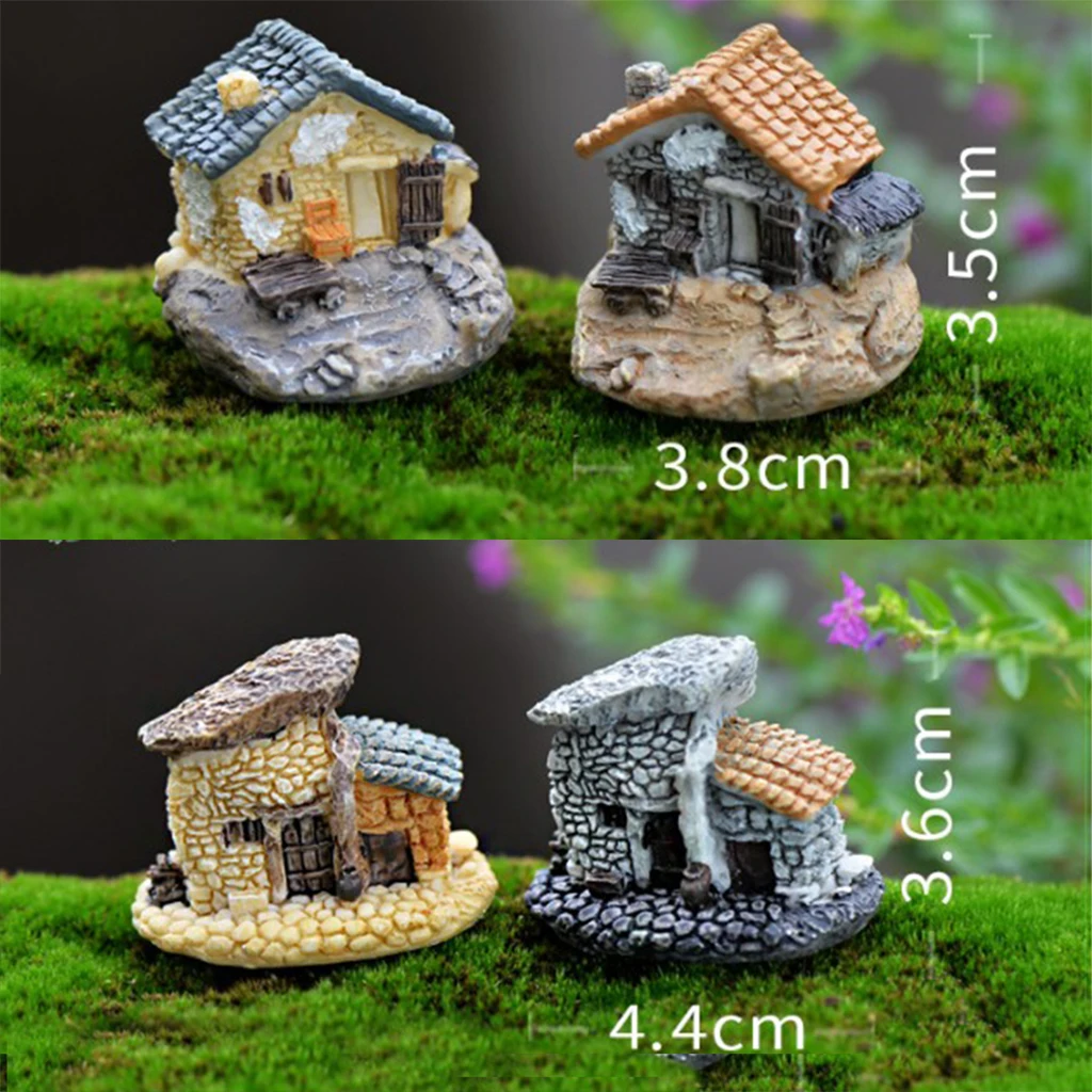 Маленький мини Домик из полимерной глины миниатюрная деревенская хижина коттедж