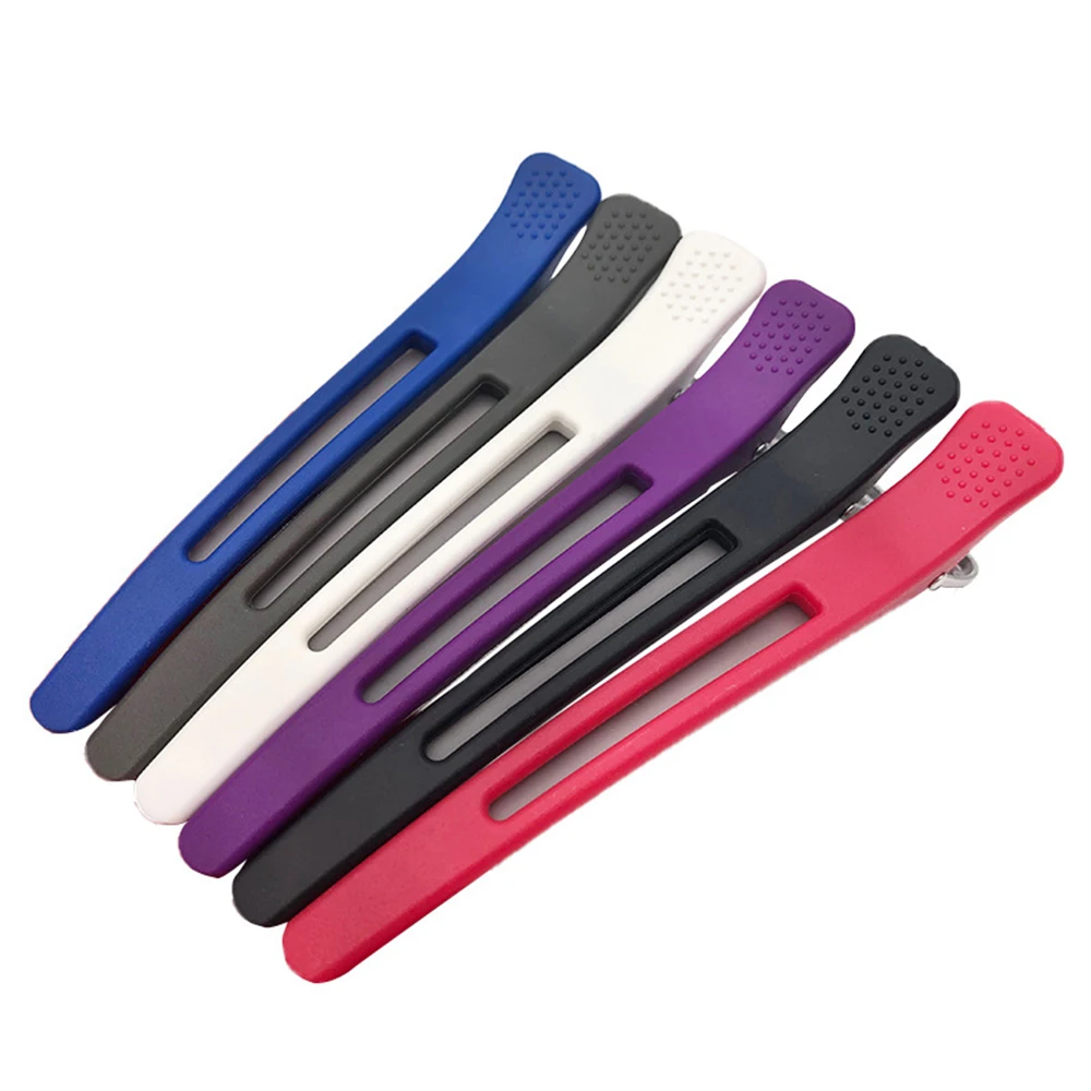 

6pcs/set Colorful Pro Salon Hairdressing Cutting Hairpin Flat Duck Mouth Hairdresser Hair Clip Holding Hair Styling Accessories