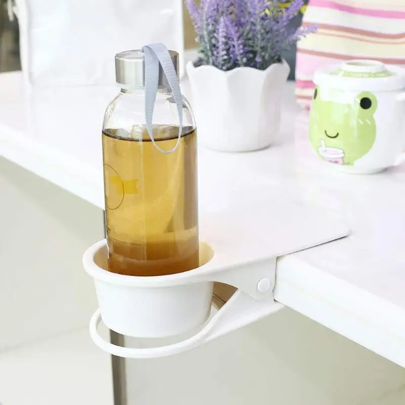 

Office Storage Rack Water Cup Holder Clip Table Desk Bottle Shelf Organizer Beverage Racks Table Clips Drink Cups Holder