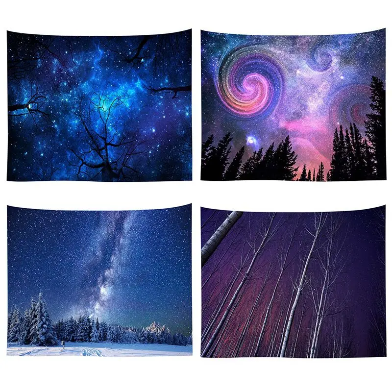 Настенный Гобелен 2020 гобелен с изображением леса звездного неба галактики