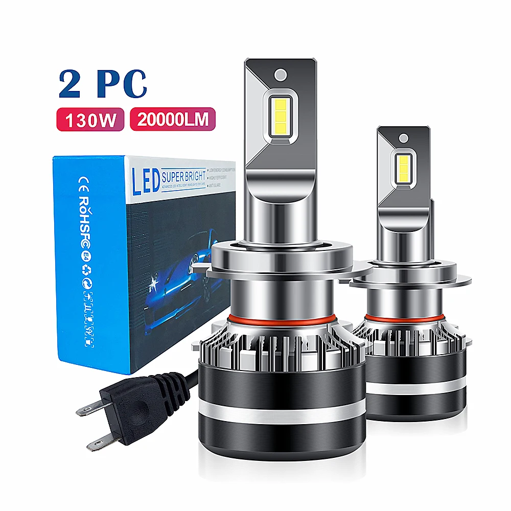 

F7C 130 Вт 9005 лм H11 H7 автомобильные светодиодный фары Противотуманные фары Лампа H1 H7 H11 H4 HB3 9012 HB4 hir2 H11 Светодиодный ные лампы для фар