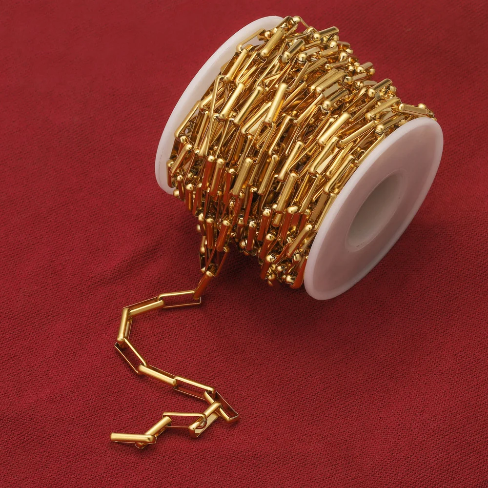 Цепочка Женская длинная квадратная из нержавеющей стали Ювелирная фурнитура