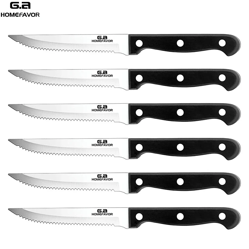 6/8 шт ножей для стейка набор Нержавеющая сталь шеф повар хлеб резьба по дереву