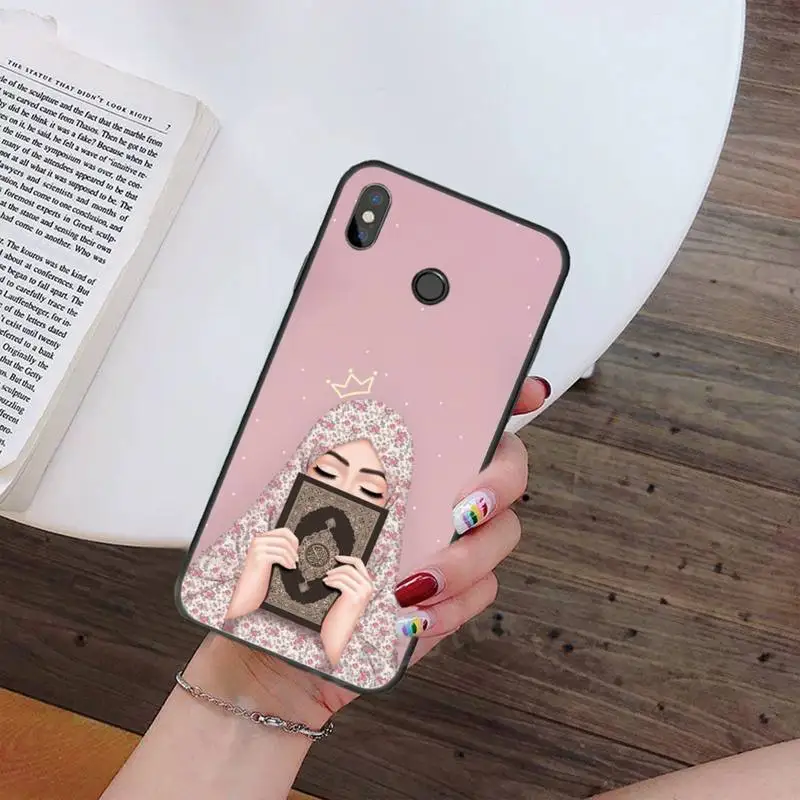 

Muslim Islamic Gril Eyes Arabic Hijab Girl Phone Case For Xiaomi Redmi note 7 8 9 t max3 s 10 pro lite Luxury brand shell funda