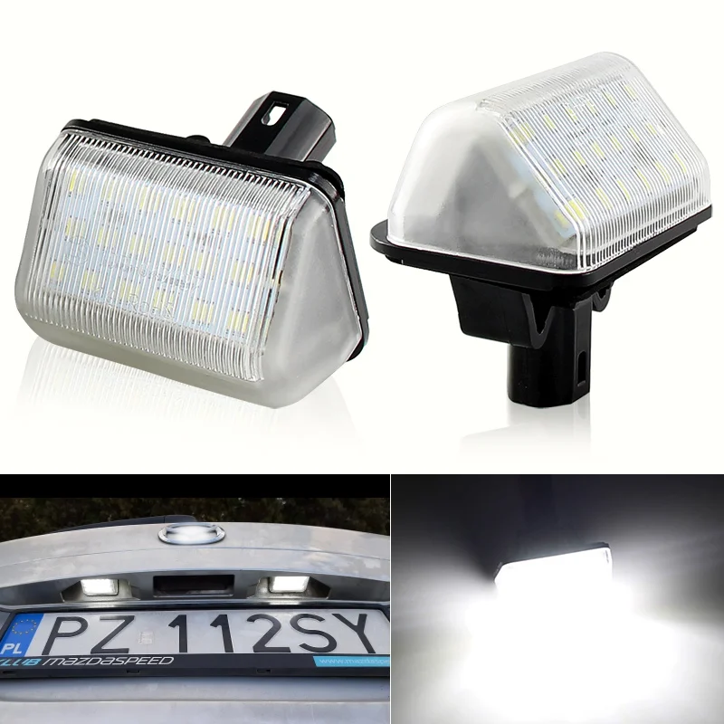 

2pcs White Error free LED License Plate Lights For Mazda CX-7 CX7 2007 2008 2009 2010 2012 CX-5 CX5 2013 2014 Number Plate Lamp