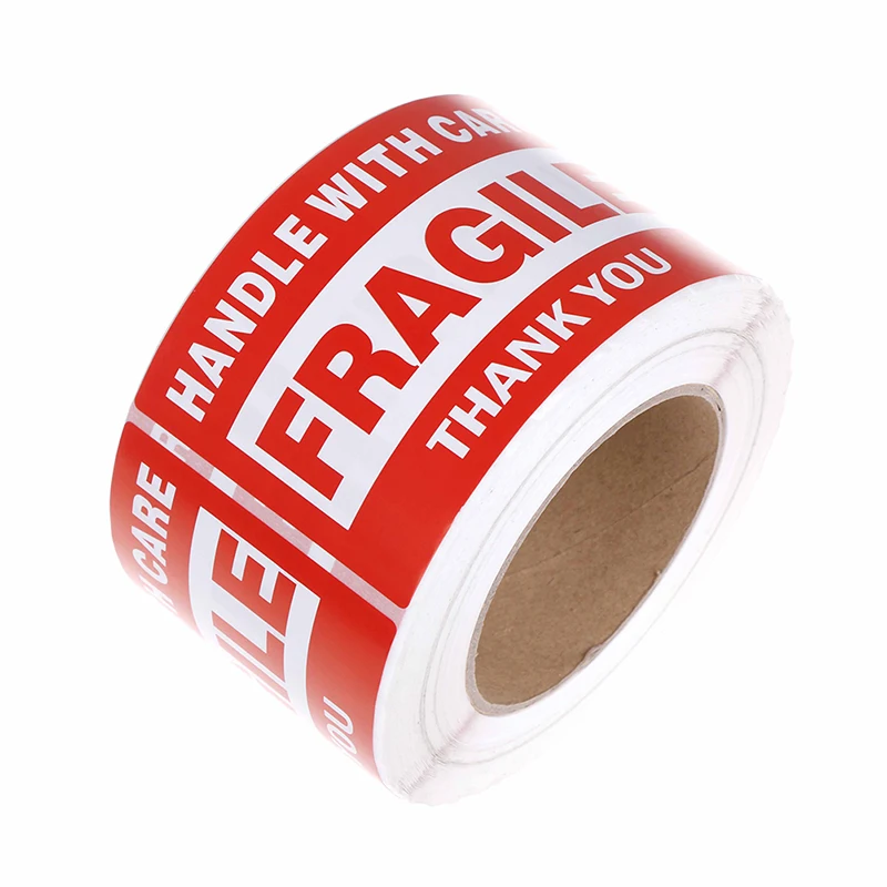 

500pcs/1 Roll Fragile Warning Label Sticker Sticker Up and Handle With Care Keep Dry Shipping Express Label 76x127mm