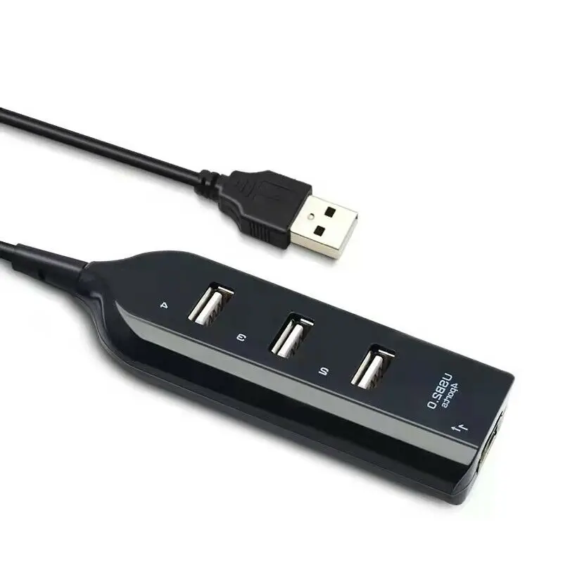 

4 Port USB Hub 2.0 High Speed Adapter Multi Splitter Expansion For Laptop PC