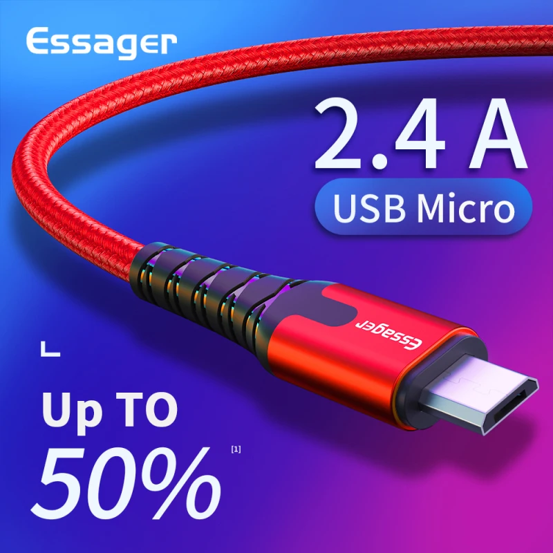 Essager светодиодный usb-кабель Быстрая быстрая зарядка провод кабель usbc для Xiaomi K20 samsung Oneplus 7 Pro Мобильный телефон провода зарядное устройство