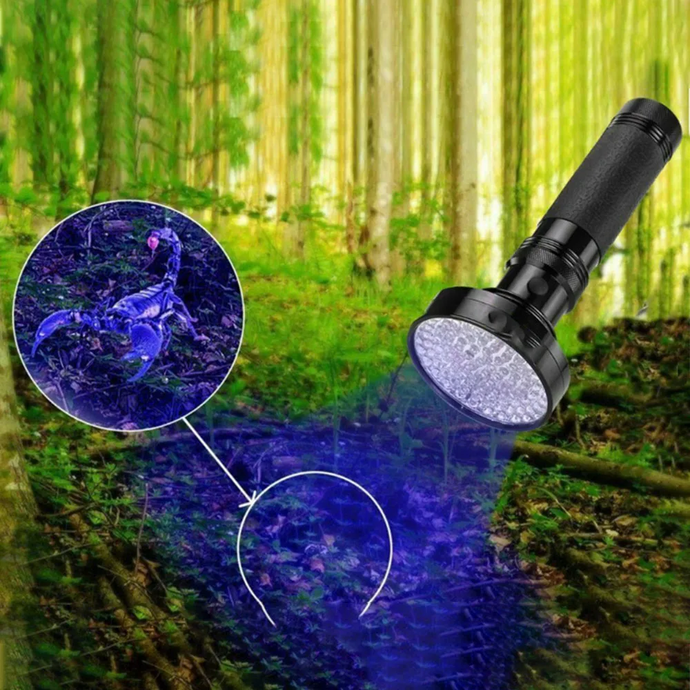 100 светодиодный УФ ультрафиолетовый черный светильник вспышки осмотр лампы