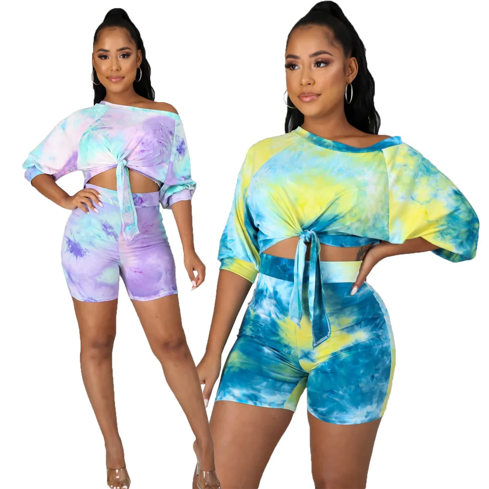 

2020 летний женский костюм в европейском и американском стиле, модная повседневная модель