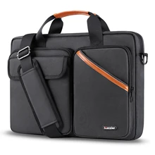 iCozzier 13.3-15.6 Multifuntional Business Computer Laptop Case, Unisex Spacious Laptop Sleeve Shoulder Messenger Bag for Men