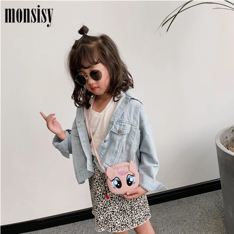 Monsisy Детский кошелек для монет из искусственной кожи сумки через плечо девочек