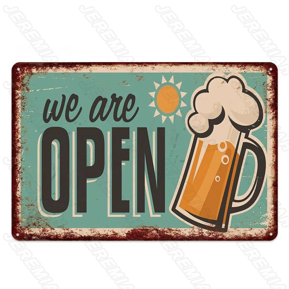 

Stylish and Colorful Cold Beer Metal Letter Retro Sign Tin Poster Home Decoration Bar Wall Art Painting