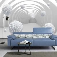 custom photo wallpaper abstract tunnel space circle ball 3d living room sofa tv background wall home decor mural wall covering