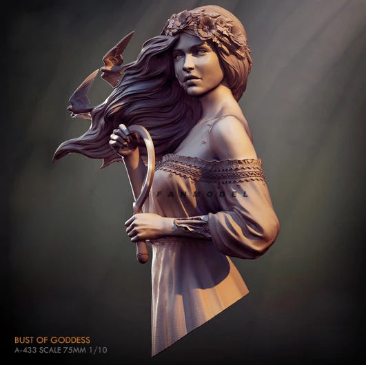 1/10 Смола Бюст Модель наборы DIY игрушка бесцветная и Самосборная A-433 (цена продажи)