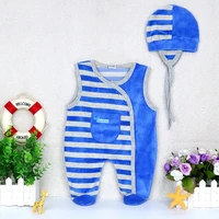 baby girls sleeveless rompershat 2 pieces clothing set striped outfits newborn suits verlour long sleeve overalls