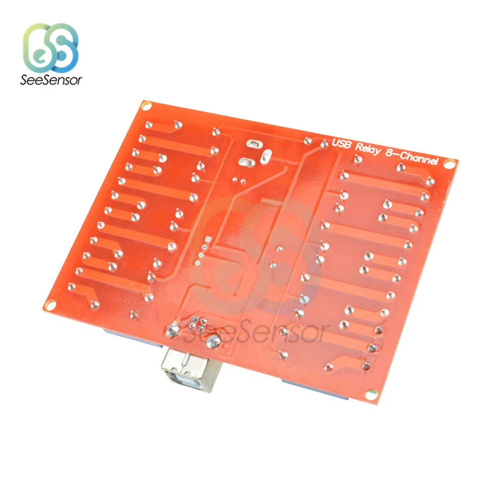 12V 8 канальный релейный модуль USB Программируемый компьютерный переключатель