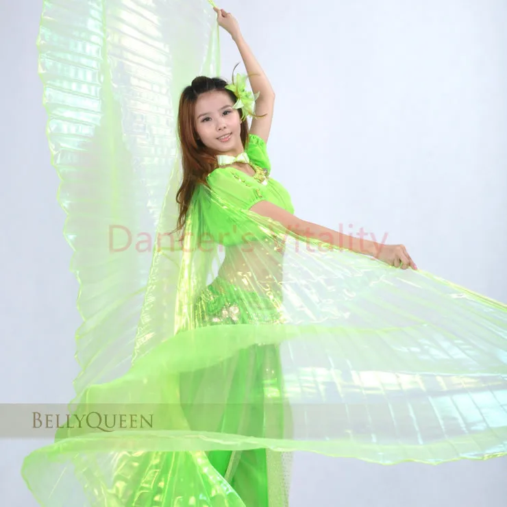 9 Цветов Оптовая танец живота крыло Женщины Танец Живота Прозрачный Крыло