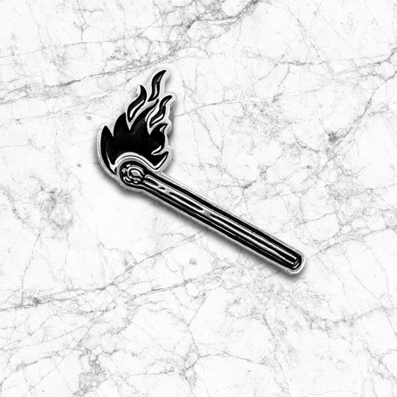 Брошь в форме горящего огня эмалированная булавка на булавке значок пальто