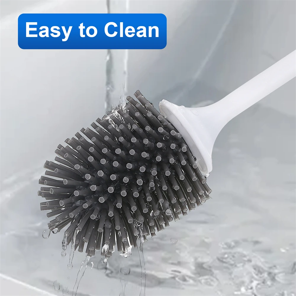 toilet brush rubber head holder cleaning brush for toilet wall hanging household floor cleaning tools bathroom accessories free global shipping
