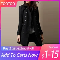 woman goth jackets 2021 new fashion spring autumn warm slim overcoats female long sleeve casual black coats office work lady top