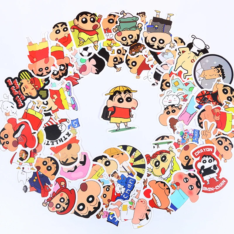 

Crayon Shin chan 50 наклеек, багажа, граффити, автомобильные наклейки, скейтборд, водонепроницаемые фотонаклейки