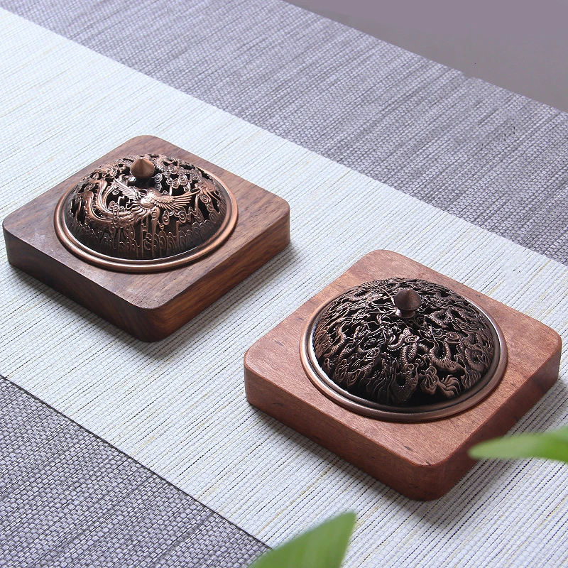 

Ebony Wood Tea Ceremony Incense Burner Plate Incense Burner Tea Art Table Side Decoration Incense Tools Agarwood