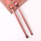 Одного цвета розового золота с двойной головкой макияж кисти нос тени кисточка для нанесения теней для век Кисть для нанесения румян глаз палец инструменты для макияжа; Красота Косметика