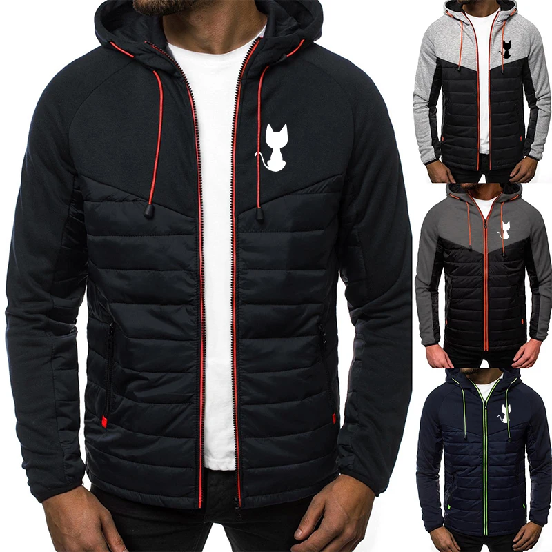 

Autumn and Winter Men's Zipper Jacket 2021 New Men's Casual Coat Sport Fashion Windproof Thick Hooded Slim Jacket Men