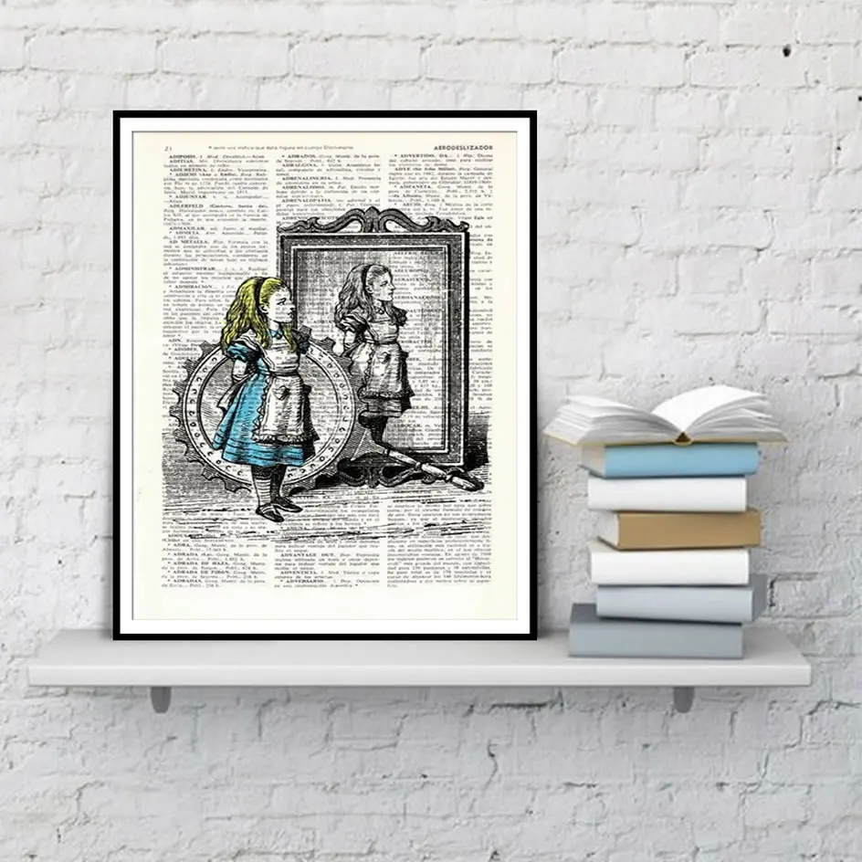 Рождественские подарки для нее Алиса в стране чудес винтажная книга печать книг