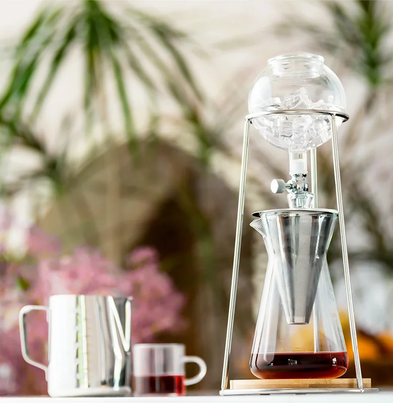 

Creative Ice Drip Coffee Pot Home Coffee Maker Filter Glass Percolators Espresso Coffee Dripper Pot Ice Cold Brew Pots Brewer