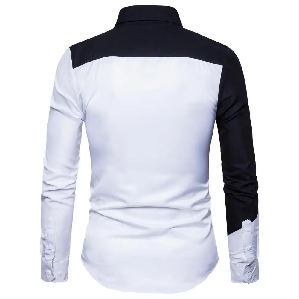 Рубашка MOOWNUC мужская с длинным рукавом модная уличная одежда в стиле пэчворк