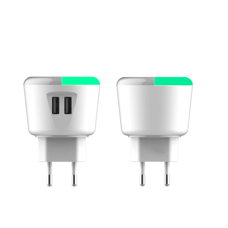 Зарядное устройство PUJIMAX 5V2.1A со светодиодным таймером двойное индуктивное usb для