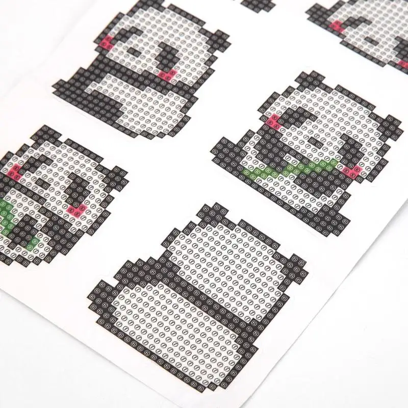 DIY Cute Panda Children Round Diamond Stickers Full Drill Painting Kits for Posting Puzzle Cartoons Gift | Дом и сад