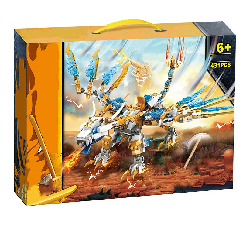 

431pcs New Ninja Dragon Knight Model Building Blocks Six Wings Figures Bricks Toys for Children Boy Friends Gifts