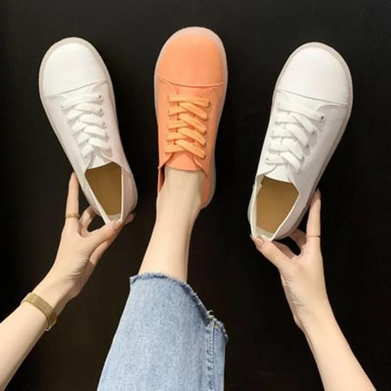 

Новинка, маленькие белые туфли, женские осенние туфли на плоской подошве, Женская Повседневная Удобная Обувь из сетчатой ткани на мягкой по...