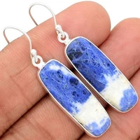 2022 cute women earrings jeweler gothic accessories simple blue style stone earrings korean fashion luxury pendientes mujer