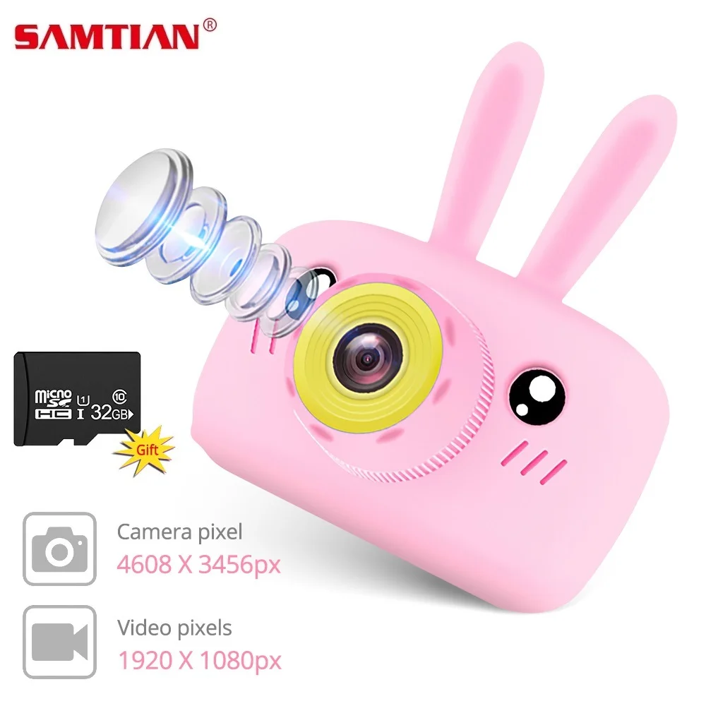 Цифровая HD камера SAMTIAN 1200 Вт Пиксельная детская мини мультяшная игрушки детский