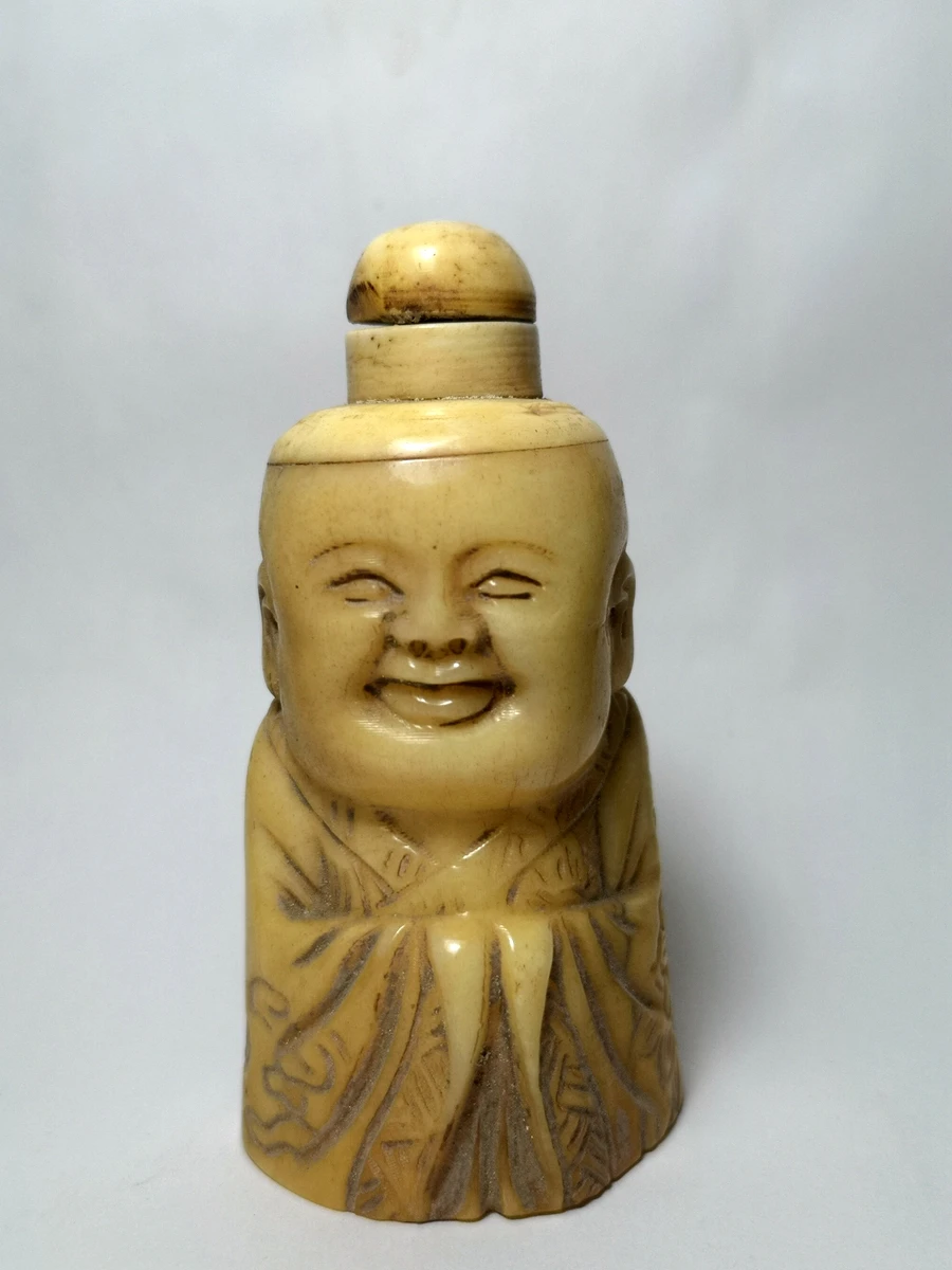 

Коллекция художественных украшений YIZHU Culture, азиатские китайские старые резная вручную статуя Будды, табачные бутылки, семейное украшение