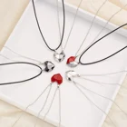 2 шт. магнитное ожерелье для пар астронавт Любители сердце кулон расстояние граненые 2021 Новое Очаровательное ожерелье для женщин мужчин ювелирные изделия подарок