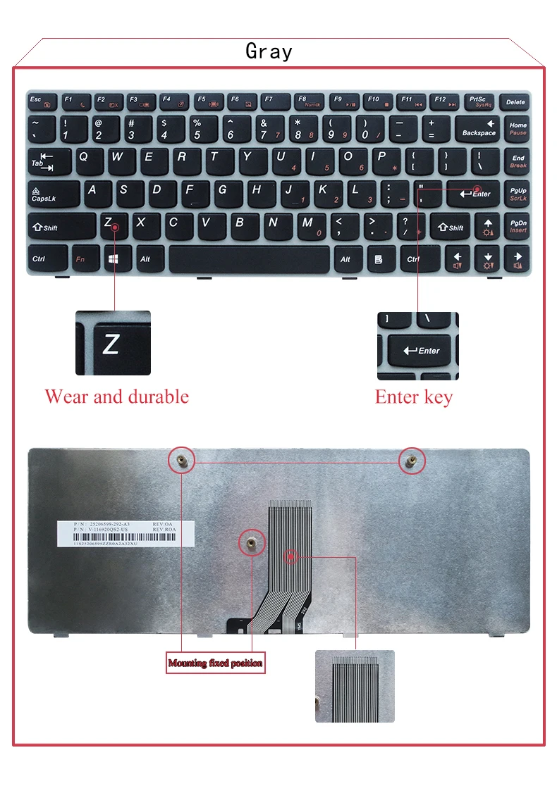 Клавиатура для ноутбука lenovo G470 V470 B470 B490 G475 B475E B480 V480 M490 B475 Тетрадь заменить US клавиатура