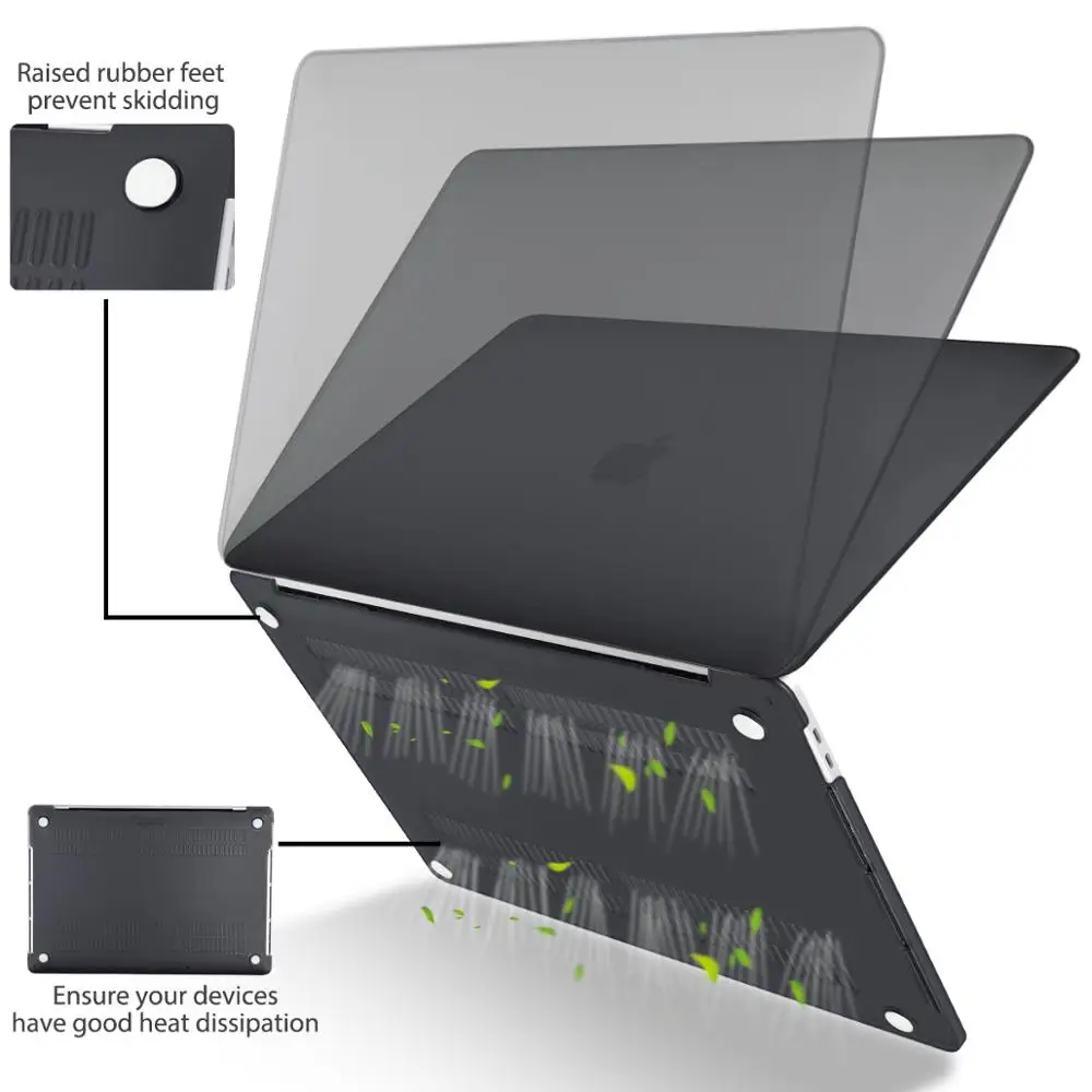 Гладкий матовый пластиковый жесткий чехол Redlai для MacBook Air Pro Retina 11 12 13 15 16 дюймов