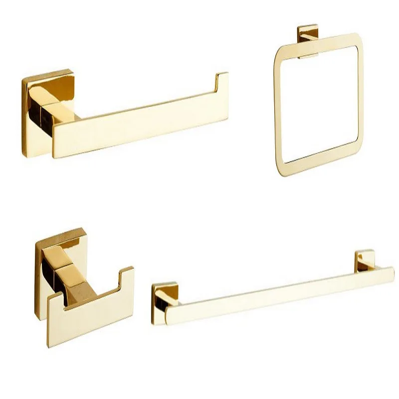 tuqiu gold towel rangertowel holdertowel rack paper holdertowel ring towel bartowel barrobe hook bathroom accessory set free global shipping