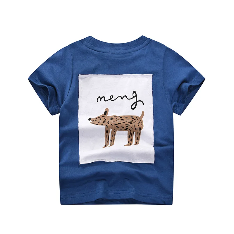 

Children Boy Clothing T-shirt New Summer Cotton Boys Baby Short Sleeve 2-8Years Old Style Kids Cartoon Bear Tshirts Letter Tops